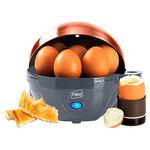 Neo 3 in 1 Durable Kitchen Electric Egg Cooker, Boiler, Poacher Poached Boiled & Omelette Maker Machine Steamer with Timer (Grey and Copper)