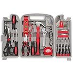 ToughHub 56 pcs Tool Kit – DIY Hand Tool Set for Home Repairs & Maintenance - Tool Box with Tools Included Plier, Hammer, Screwdriver, Adjustable Wrench, and Hex Key Set