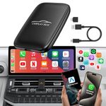 2 in 1 Wireless CarPlay Adapter & Android Auto Adapter, Upgraded 2024 Fast Convert Wired to Wireless for Wired Carplay Cars,Wireless Car Play Dongle Support YouTube/Netflix/TF Card, Plug & Play