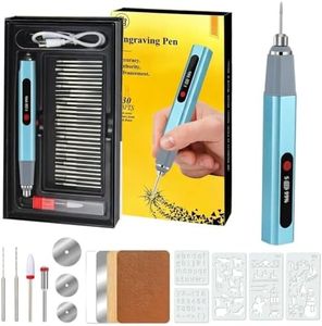 Engraving Pen Kit with 30 Bits Engraving Pen for Metal Wood Glass and Plastic Versatile engraver pen for DIY Jewelry Crafts Glass Wood Leather and Metal Working
