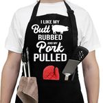 NewEleven Aprons For Men With Pockets - Gifts For Men, Dad - Birthday Gifts for Men, Dad, Husband, Boyfriend, Him - Grill Cooking BBQ Kitchen Chef Apron