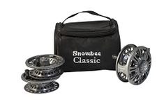 Snowbee Classic 2 Fly Reel Kits #7/8 - Includes Reel + 2 Spare Spools & Case, Great For Small Fishing Stillwater and reservoirs, Black,One Size,10562