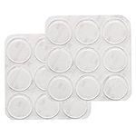 GINOYA 18pcs Glass Top Bumpers, Sil