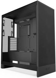 NZXT H7 Flow 2024 - Mid-Tower ATX Airflow Case - Includes Pre-Installed 3 x 120mm Fans - CM-H72FB-01 - Supports Bottom Fans for Dedicated GPU Cooling - Cable Management - Black