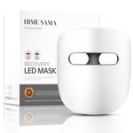 HIME SAMA Led Face Light Therapy Mask, 8 Colors Skin Care Mask, Infrared & Red Light Therapy Mask for Wrinkle Reduction, Wireless & Silicone Eye Pad Design, Miracle ACE (‎RB-034)