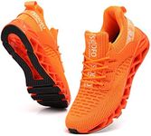 Ezkrwxn Mens Running Shoes Non Slip Athletic Tennis Walking Fashion Sneakers, Orange, 9.5