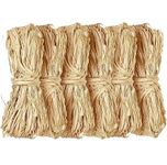 Natural Raffia Ribbon Bundles - Ideal for Gifts Wrapping, Decoration, DIY Craft, Weaving Garden, Florist Bouquets Florists and DIY in Your Home (6 Pack x 50 g)