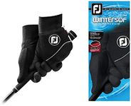 FootJoy Men's WinterSof Pair Golf Gloves Black Medium