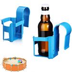 Wady 2 Pack Poolside Cup Holder, above Ground Pool Cup Holder Fits t Pools No Spills Sturdy Pool Drink Holder Accessories Pool Drink Holder Poolside Cup for Refreshing Drinks Compatible