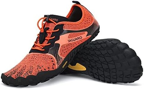 Womens Barefoot Gym Walking Trail Ruuing Shoes Beach Hiking Wide Toe Box Water Shoes Aqua Sports Pool Surf Waterfall Climbing Quick Dry Orange