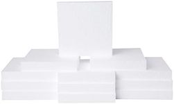 Silverlake Craft Foam Block - 12 Pack of 6x6x1 EPS Polystyrene Cubes for Crafting, Modeling, Art Projects and Floral Arrangements - Sculpting Block DIY School & Home Art Projects (12 Pack)