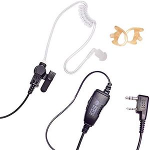 BTECH QHM07 Platinum Series Noise-Cancelling Earpiece with in-line PTT & Microphone for K1 Radios Like BaoFeng, Kenwood Radios (Includes Earmolds and Earbud, 1 Pack)