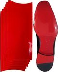 BHXANZOU Red Bottom Shoe Protector Compatible with Christian Louboutin Shoes,Self-Adhesive Sole Guard to Protect & Restore Shoe Bottoms,Anti-Slip Replacement for High Heels (10"x4",Mirror Face 6Pcs)
