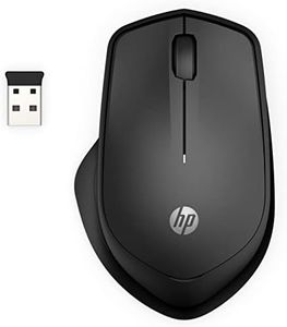HP 280 Silent PC Wireless Mouse, HP Blue Optical Technology, 1600 DPI to Track Precisely on Any surface90% Noise Reduction, Comfortable & Ergonomic Design, USB A Dongle Included, Black