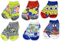 Nickelodeon Boys' Spongebob Squarepants Show Socks Casual, Blue, S (Pack of 6)