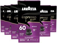 Lavazza Espresso Maestro Intenso Aluminum Capsules Compatible with Nespresso* Original Machines, Medium-Dark Espresso Roast, Arabica and Robusta (60 Capsules)