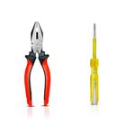 SKADIOO Plier & Tester Screwdriver Combo | Cutting Player | Cutting plier | Pliers | Pliers for Home, Player Tools, Pliers for Electrical Work