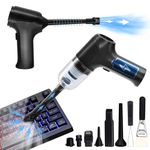 Famaster Compressed Air Duster & Mini Vacuum Keyboard Cleaner, Cordless Air Duster Canned Air Can, Electric Dust Spray, Keyboard Cleaning Kit for Laptop Computer Electronics PC Cleaning