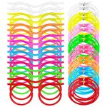 16 Pieces Silly Straw Glasses for Adults Crazy Straws Glasses for Kids Drink, Novelty Fun Loop Drinking Eyeglasses Straw for Birthday Fun Annual Meeting Assorted (8 Colors)