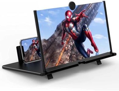 14" Screen Magnifier for Smartphone,3D HD Mobile Phone Magnifying Projector Screen Enlarger for Movies, Videos, and Gaming,Foldable Phone Stand with Screen Amplifier,Supports All Cell Phone