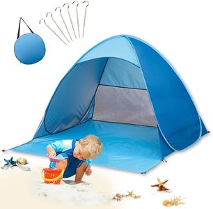 Beach Tent, 2-3 Person Pop Up Beach Shade with Carry Bag, UPF 50+Anti UV Automatic Sun Shelter Umbrella,Portable Sport Umbrella Baby Canopy Cabana, Child Baby Beach Tent for Baby Adults Family