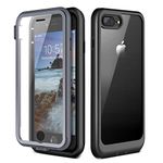 Prologfer iPhone 7 Plus 8 Plus Case 360 Degree Protection Built-in Screen Protector Cover Shockproof Dust-Proof Shell Fit Rugged Clear Bumper Defender Armor Case for iPhone 7 Plus / 8 Plus