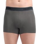 FREECULTR Men's Underwear Anti Bacterial Micromodal Airsoft Trunk - Non Itch No Chaffing Sweat Proof - Size L Pack of 1-Smoke Grey