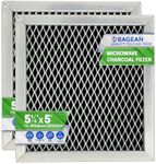 Microwave Charcoal Filter 5.35” x 5.03” for 8206230A Maytag and Whirlpool Microwave Filter Replacement - Carbon Filter Freshens and Filters Kitchen Air in Over the Range Oven Vent Fan (2-Pack)