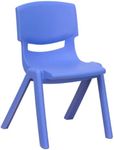 Flash Furniture Natural Plastic Stackable School Chair with 12" Seat Height