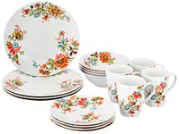 Gibson Home 16 Piece Doraville Floral Dinnerware Set, Multicolor