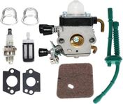 Hippotech C1Q-S66 C1Q-S71 C1Q-S97A FS45 Carb FS55 Carburetor Kit with Fuel Air Filter Spark Plug for STIHL Weed Eater FS38 FS45C FS45L FS46 FS46C FS55C FS55R FS55RC KM55 HL45 Trimmer Parts