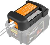 DKSIDKN 2 Pack USB Charger Adapter for Dewalt 20V Li-ion Battery with USB Output & Type-C Fast Charging Interface(Adapter Only)