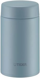 Tiger Thermos Vacuum Insulated Food Jar, 25.4 fl oz (750 ml), Thermal Bento Box, Dishwasher and Dryer Safe, Wide Mouth, Round Bottom, Cloud Blue