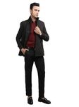 LURE URBAN Men Solid Winter Wear Single Breasted Stylish OverCoatDark Brown XL