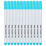 7Q7 Exceptional Water Erasable Pen for Stitching Material Tailor Tools/Temporary Marking on Fabrics/Leather/Wood for Marking Purpose Set of 12 Pecs - Light Blue