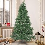 Dripex 7FT Artificial Christmas Tree, Realistic Green Xmas Full Tree with Foldable Metal Stand, 710 Branch PVC Mixed Tips, Perfect for Home Holiday Party Decorations