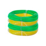 Alpha Plastic Wire Roll for Basket making/Wire Koodai/Tokri/Multi Purpose Craft Work Pack of 4 (Light Green-Yellow)