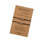 KunBead Jewelry Friendship Knot Bracelet String Best Friend Bracelets for 2 Matching Promise Make a Wish Bracelets