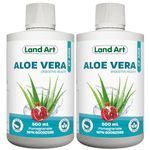 Pure Aloe Vera Juice Pomegranate 500 ml - Cold-Processed – from Organic Fresh Leaves – for Intestinal Issues – Made In Canada (Pack of 2)