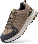 FitVille Men's Wide Hiking Shoes for Men Go Walking Hiking Shoes Trekking Trails Sneakers with Arch Support (10 Wide, Black | Brown)