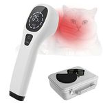 iKeener Pet/Vet Therapy Device,Cold Laser Therapy Relieve Animal's Muscle Joint Pain,Portable Handheld Red Infrared Light Therapy Device,for Dogs,Cats,Horses and Others,with Free Goggles(4 * 808nm)