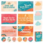 24 Employee Appreciation Cards with Envelopes & Stickers - 6 Designs Blank Inside Staff Appreciation Cards, 6x4in Appreciation Card, Work Anniversary Cards for Employees, Employee Thank You Cards