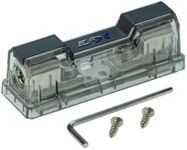 Scosche EFX Delta DFB4 Compact 12V Power Fuse Block - Car Audio Dual Mini ANL Fuse Block 4/8 Gauge in 4/8 Gauge Out - 12 Volt Amp Distribution Block Splitter for Automotive and Marine
