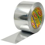 Mario Aluminium Foil Tape – Silver Tape – 48mm (2 inch) Width, 20mtr Length–1 Roll – Heavy-Duty Foil Tape for Air Duct Sealing, HVAC, AC Ducting, Pipe Insulation & High-Temperature Applications
