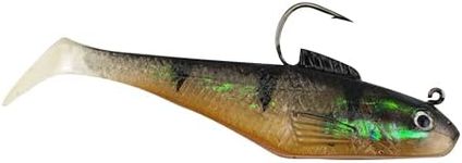 Berkley PowerBait Pre-Rigged Swim Shad Fishing Bait, Perch, 3in | 8cm, Irresistible Scent & Flavor, Realistic Profile, Ready-to-Fish, Ideal for Bass, Walleye, Pike and More