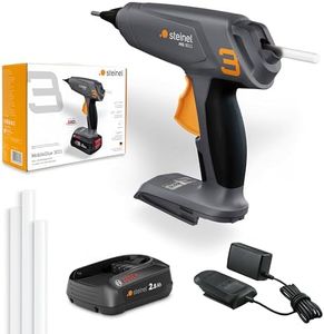 Steinel MobileGlue 3011 Battery Glue Gun Set, Includes 2.5 Ah PFA Battery, 11 mm Cordless Hot Glue Gun, 2 Temperature Levels