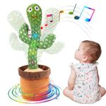 Edencomer Talking Cactus Toy Dancing Cactus Toy Singing Cactus Toy Repeat What You Say Interactive Baby Toys for Year Old Boys Girls Gifts