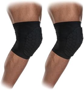 McDavid Hex Pads for Knees/Elbows/Shins, Moisture Wicking, Youth & Adult Sizes (1 Pair)