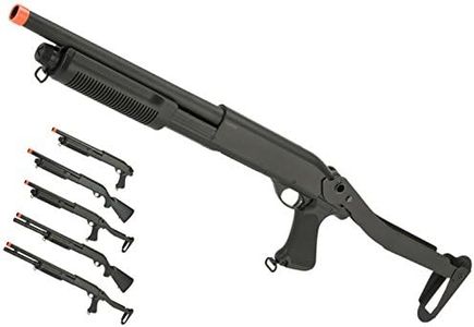 Evike Airsoft - CYMA Standard M8.70 3-Round Bu.RST Multi-S.hot Sh.ell Loading Airsoft Sh.otgu.n (Model: Folding St.ock CQB) - (PID: 63536)