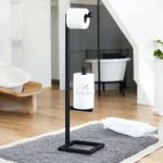 HUZIART | Tissue Roll Stand for Bathroom |Toilet Paper Holder Floor Standing | Tissue Stand | Toilet Roll Holder A Touch of Luxury for Your Home,(3 Papper Roll Free)